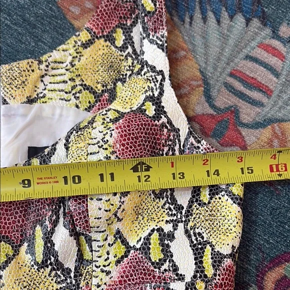 Amazing Vintage 90s Y2K Michael Hoban North Beach Snake Print Bodycon Dress 6